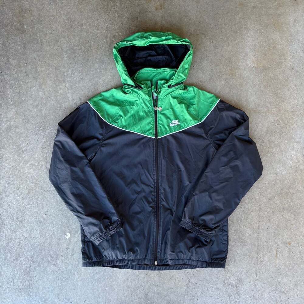 Nike Windrunner Colorblock Windbreaker Early 00’s Jacket Green/Black Men's Large
